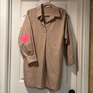 Caryn Lawn - one size fits most khaki dress